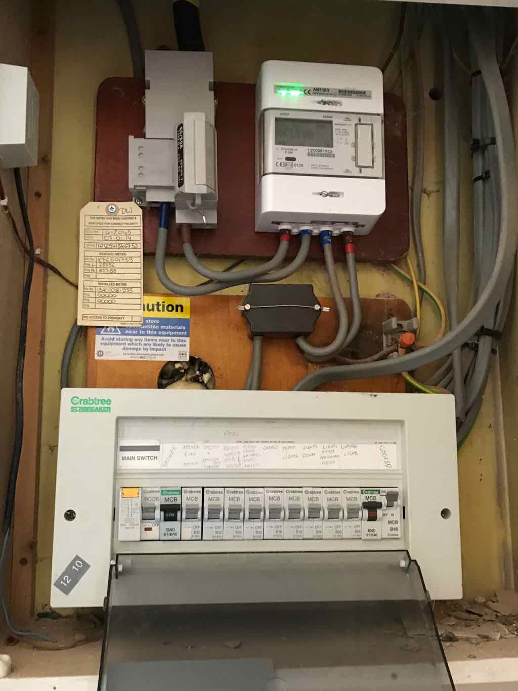 Old RCD Main Switch fuseboard