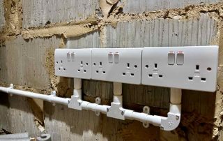 Loft sockets wired in electrical conduit