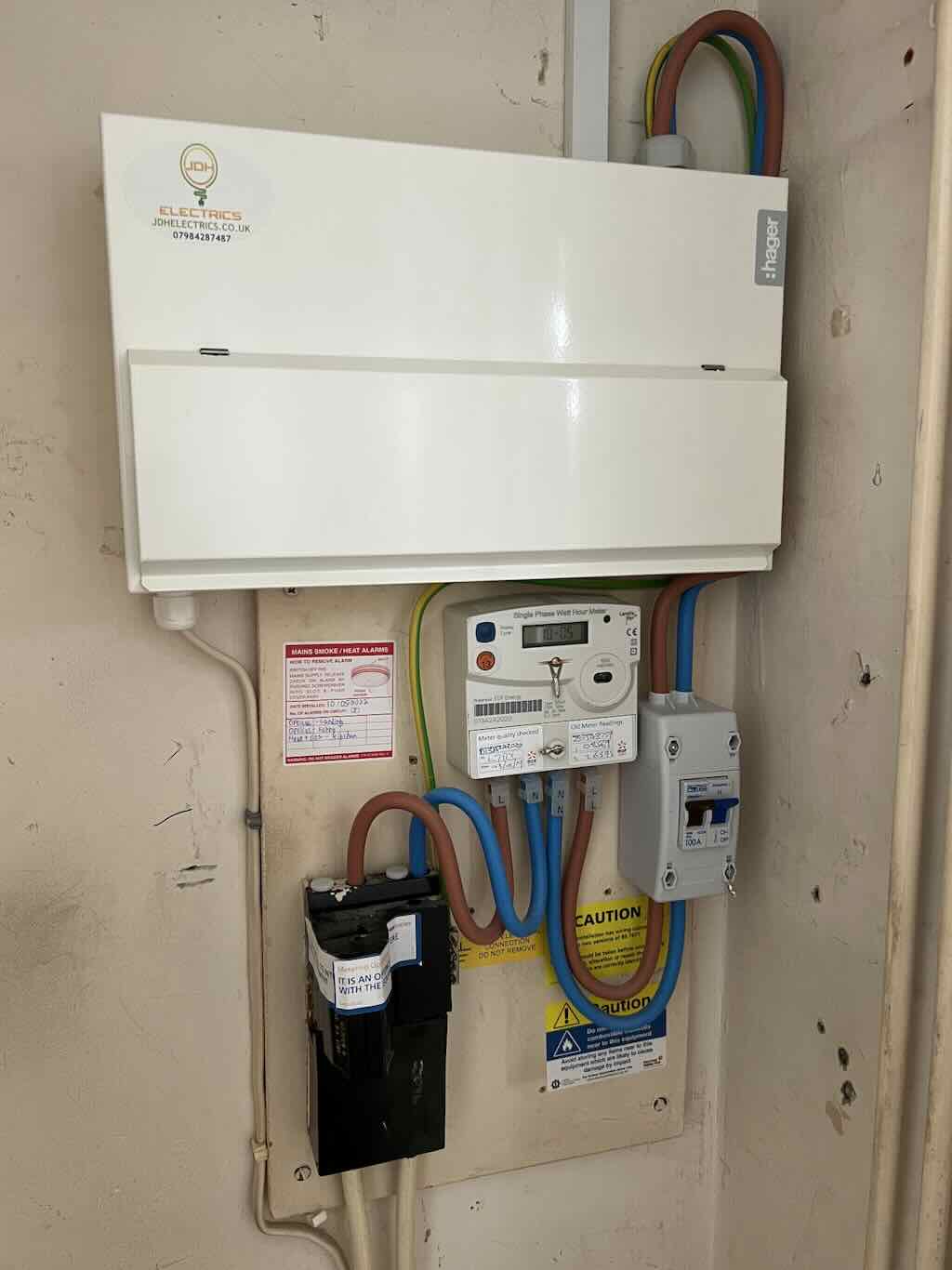 New Hager RCD consumer unit with Surge Protection Device + meter 2