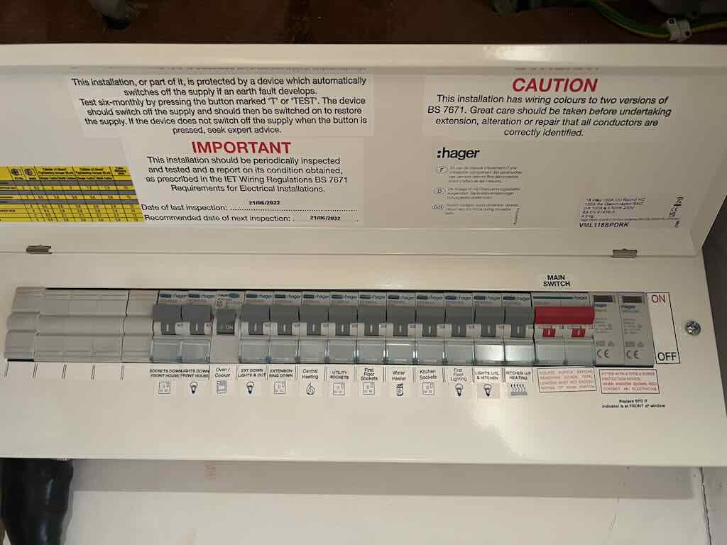 Hager 18-way RCBO SPD Consumer Unit