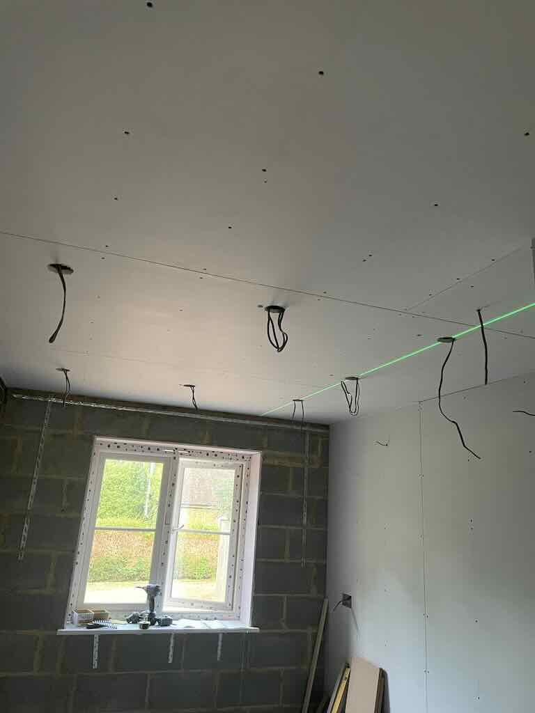 Drilling Out Down lights with Laser