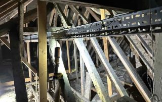 Cable tray in a listed building rewire - JDH Electrics
