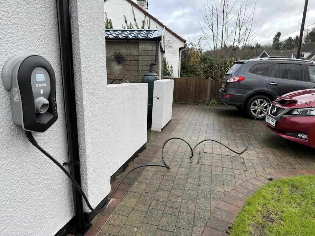 Zappi EV Charger Installation Electrician - JDH Electrics - Charging Car