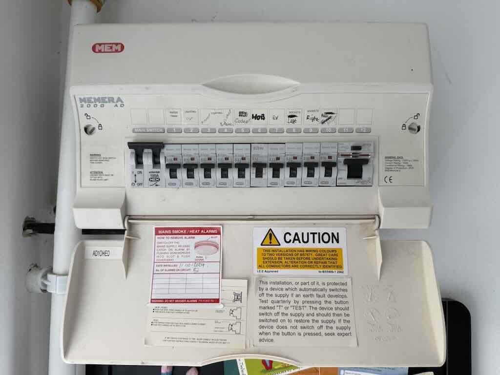 Old consumer unit & EICR in Chedburgh - JDH Electrics