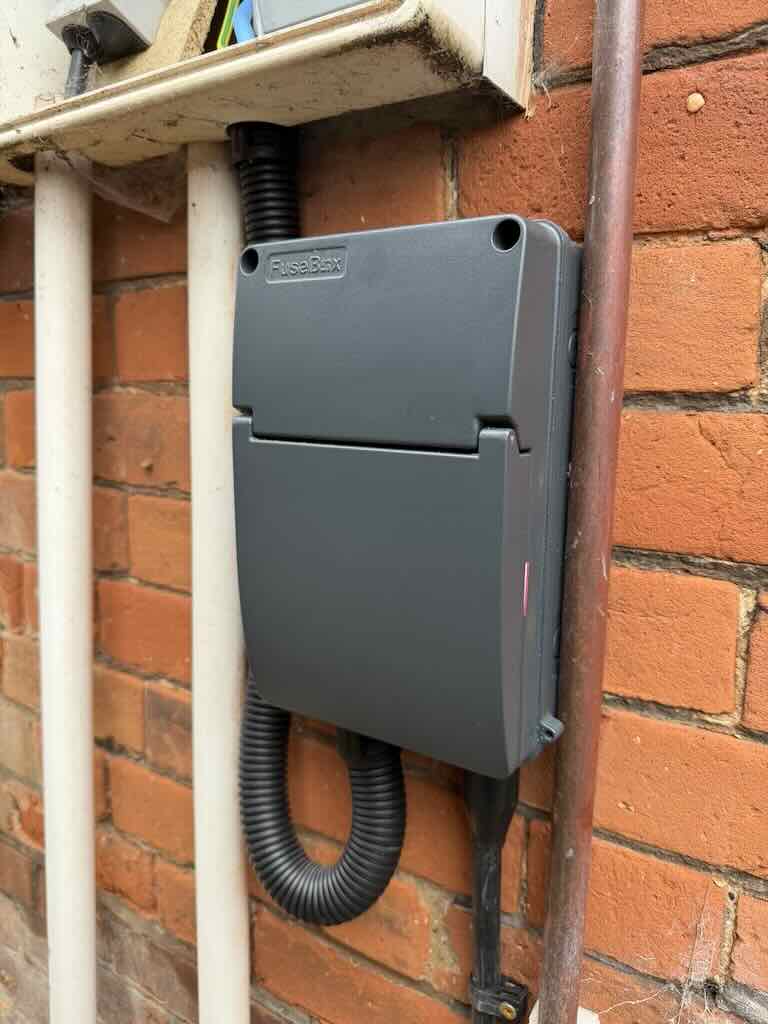 Zappi EV Charger External Consumer Unit Installation Electrician - JDH Electrics - Bury St Edmunds