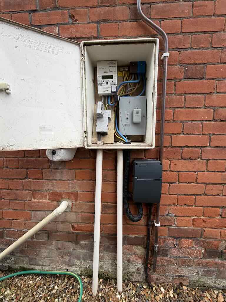 Zappi EV Charger External Consumer Unit Installation Electrician - JDH Electrics - Bury St Edmunds