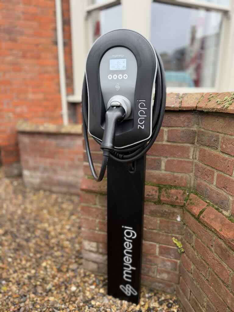 My Energi Zappi Pedestal EV Charger Installation in Bury St Edmunds - JDH Electrics