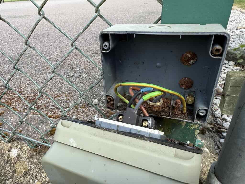 EICR inspection - identified damp outside sockets - JDH Electrics